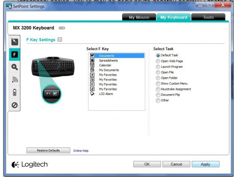Logitech MX3200 Tastatura MX600 Miš i Risiver