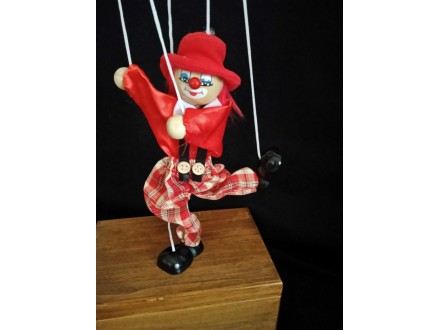 Lutka Marioneta Klovn Pajac Crveni