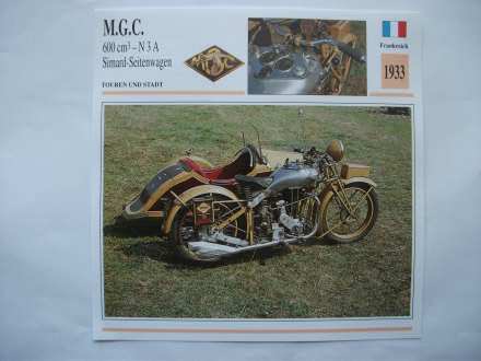 M.G.C. 600 CM3- N3A SIMARD-SEITENWAGEN FRA 1933