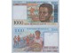 MADAGASCAR Madagaskar 1000 Francs - Ariary 1994 UNC, P- slika 1