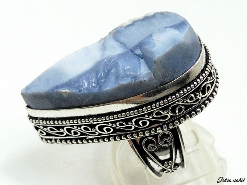 MASIVAN srebrni prsten OPAL,prirodan dragi kamen,NOV