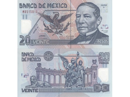 MEXICO Meksiko 20 Pesos 2005 UNC, P-116e Polymer