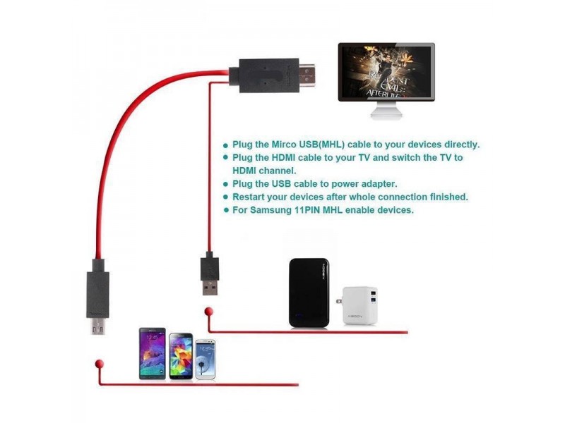 MHL Micro USB na HDMI 1080P HDTV kabl za Samsung -NOVO!