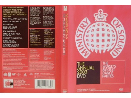 MINISTRY OF SOUND - THE ANNUAL 2003 - DVD