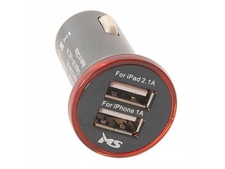 MS Industrial auto punjač MS STREAM 2 2.1A DUAL USB CHARGER
