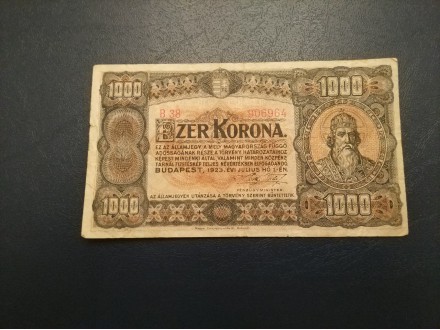Madjarska 1000 korona 1923