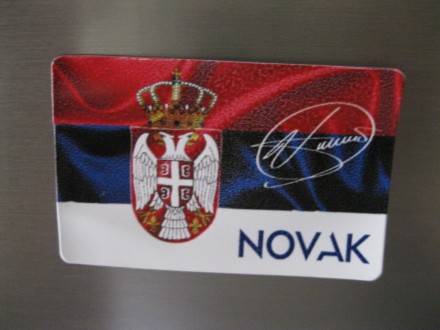 Magnetić za frižider - Novak Đoković Nole, zastava