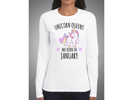 Majica Unicorn queens are born in january
