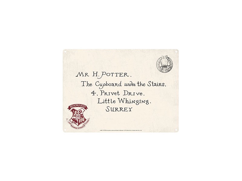 Mali limeni znak - HP, Letters - Harry Potter