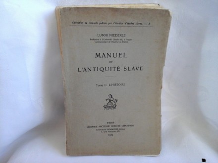 Manuel lantiquite slave Lubor Niederle