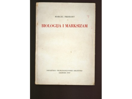 Marcel Prenant - Biologija i marksizam