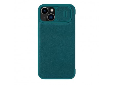 Maskica Nillkin Qin Pro (plain leather) za iPhone 14 Plus 6.7 zelena