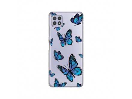 Maskica Silikonska Print Skin za Samsung A226B Galaxy A22 5G Blue butterfly