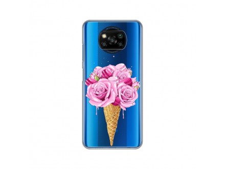 Maskica Silikonska Print Skin za Xiaomi Poco X3/X3 Pro/X3 NFC Rose Cone