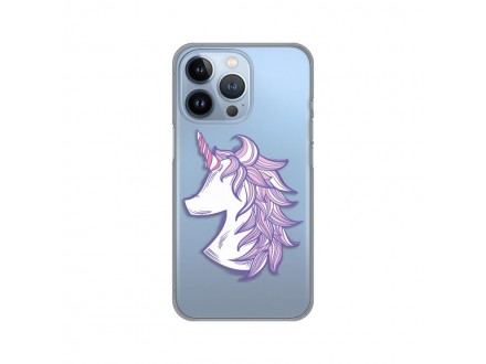 Maskica Silikonska Print Skin za iPhone 13 Pro 6.1 Purple Unicorn