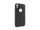 Maskica silikonska Skin za iPhone XR mat crna (sa otvorom za logo) slika 1