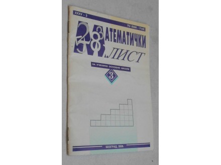 Matematički list god. XXXV br. 3, 2000