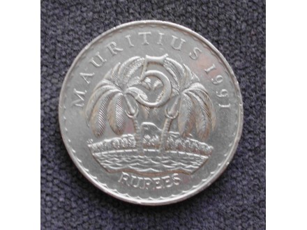 Mauricijus 5 rupija 1991