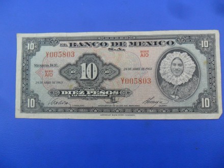Meksiko-Mexico 10 Pesos 1963, v65, P7598, RRR