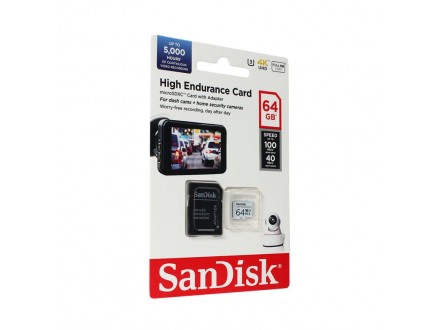 Mem.Kartica SanDisk SDHC micro 64gb 100MB/S40mb/s Class 10 U3/V3 + SD Adap