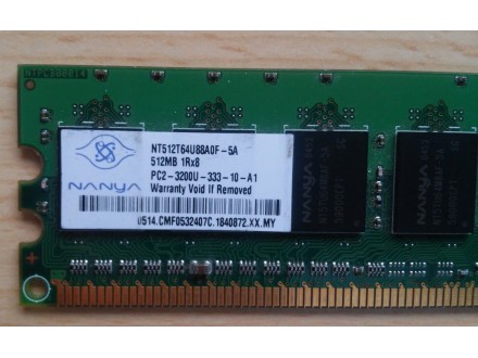Memorija PC2-3200 NANYA 512MB DDR2