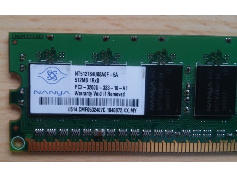 Memorija PC2-3200 NANYA 512MB DDR2