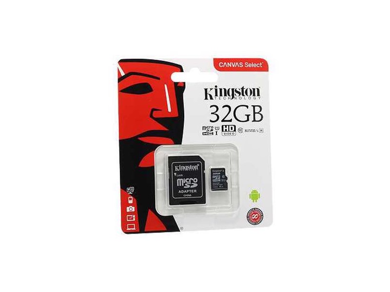 Memorijska kartica Kingston Micro SD 32GB Class 10 UHS U1 + SD adapter