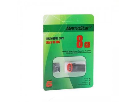 Memorijska kartica MemoStar Micro SD 8GB Class 10 UHS + USB