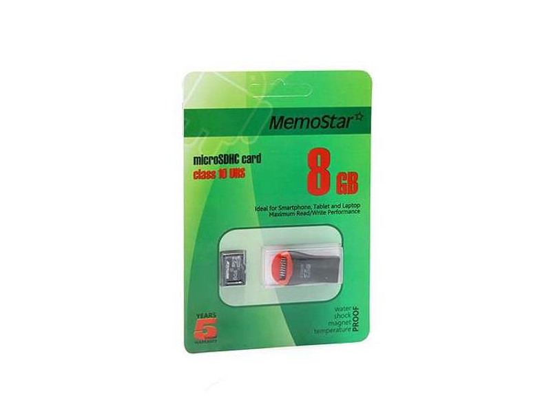Memorijska kartica MemoStar Micro SD 8GB Class 10 UHS + USB