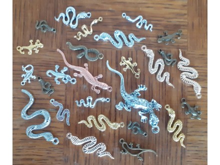 Metalni privesci za izradu nakita reptili