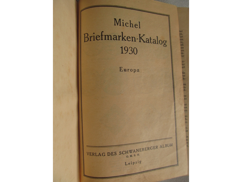 Michel Europa Katalog 1930, katalog poštanskih markica