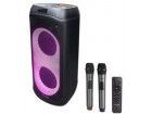 Microlab PT802W karaoke zvucnik 200W, Bluetooth, LED, 11,1V/4400mAh, TWS, Aux, USB, microSD, + Mic*2