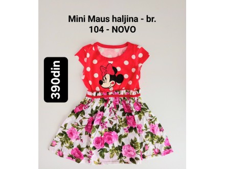 Mini Maus haljina za devojčice br. 104 - NOVO