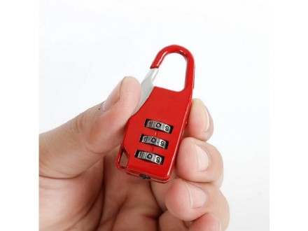 Mini katanac za kofer (sa šifrom) - crvene boje
