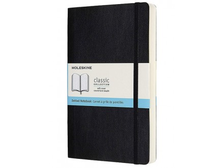 Moleskine - Classic Expanded Dotted Paper Notebook, Color Black - Moleskine