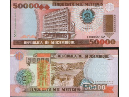 Mozambique 50 000 Meticais 1993.  UNC.
