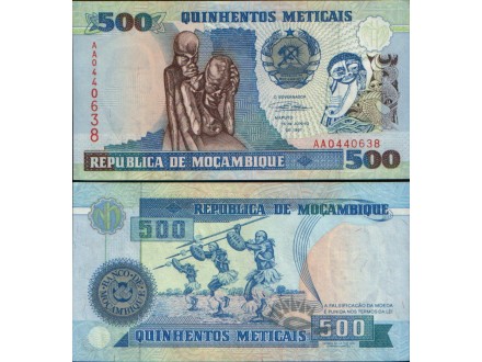 Mozambique 500 Meticais 1991. P-134. UNC.