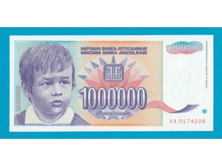 NBJ- 1 000 000 DINARA 1993 -  -UNC-