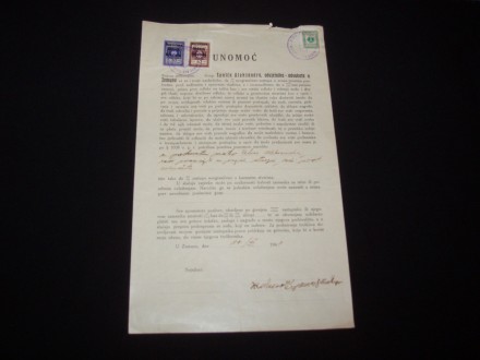 NDH Zemun,1941,sudski dokument sa taksama.