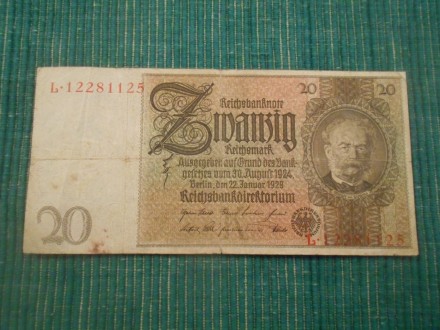 NEMACKA 20 Reichmark 1929