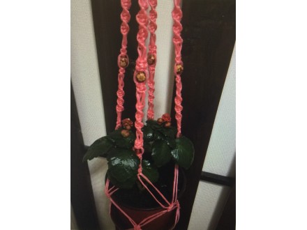 NOVO! Makrame ukrasni roze držač za saksijsko cveće