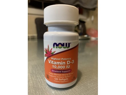 NOW Vitamin D3 10000 IU 120 softgels