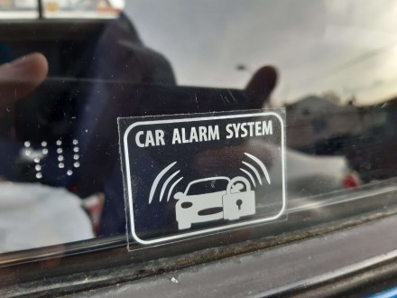 Nalepnice Auto alarm Car alarm system br 1 bela