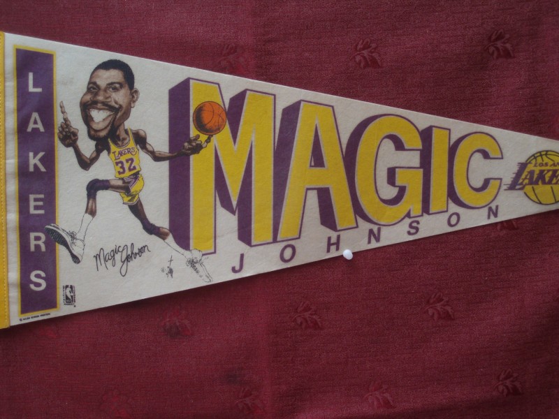 Navijačka zastavica - Magic Johnson (L.A.Lakers)