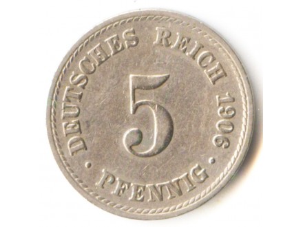 Nemacka 5 pfennig 1906 A