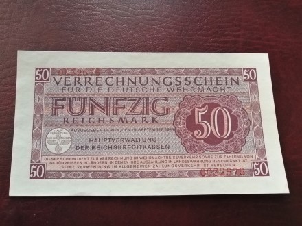 Nemačka 50 reichsmark 1944 aUNC