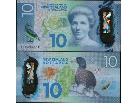 New Zealand 10 Dollars 2015. UNC Polymer.