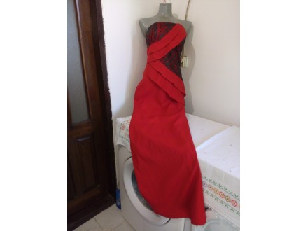Nova Fervente duga crveno crna top haljina S