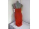 Nova crvena sa strane nabrana haljina S/M slika 4