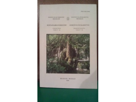 ODRŽIVO ŠUMARSTVO  tom 57-58  - Институт за шумарство